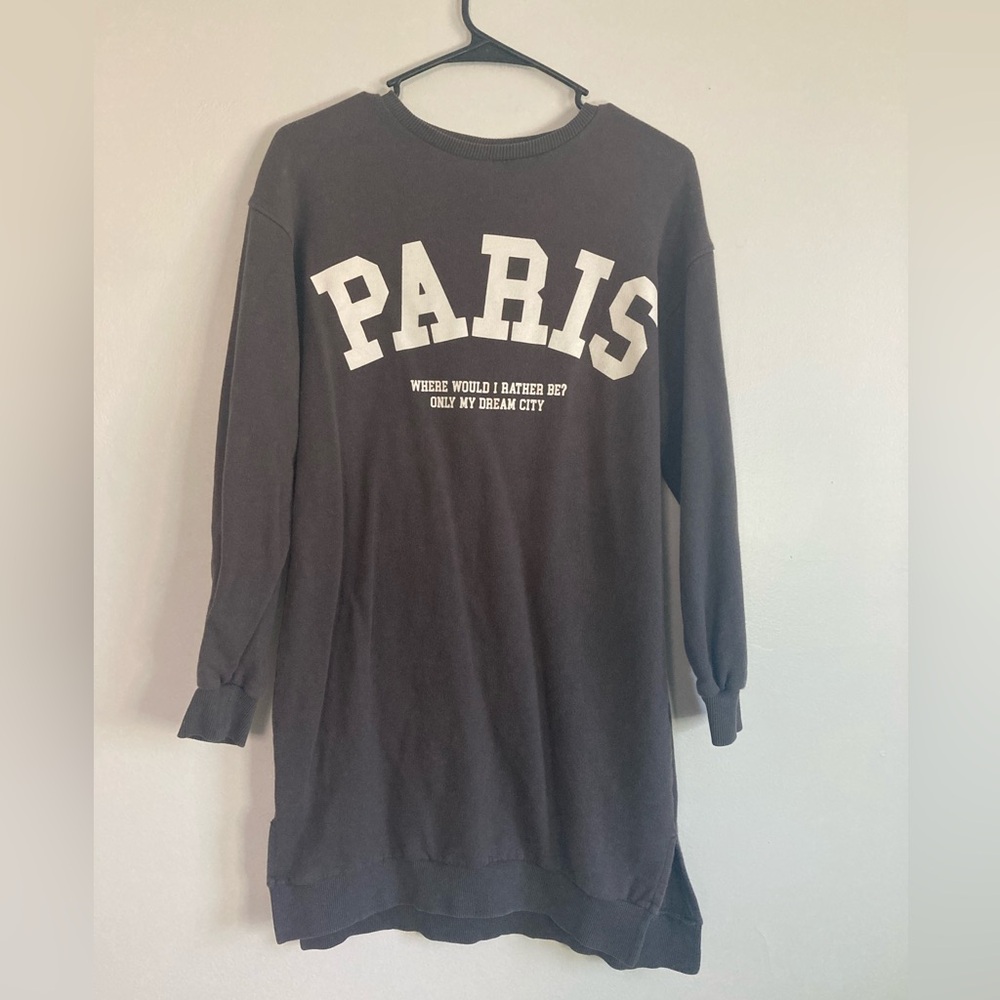 Zara Charcoal Gray Kids Sweater Dress